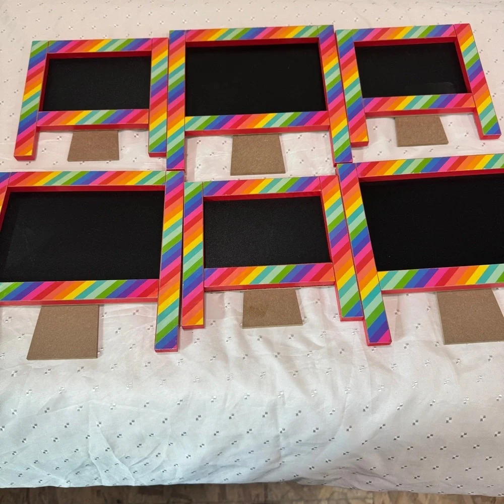 Qty 6 Tabletop Chalkboards Small and Medium